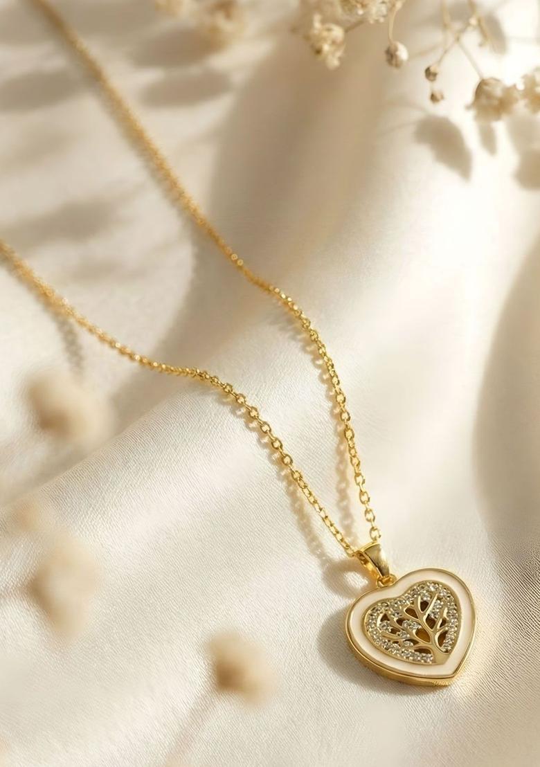 Golden Alloy Pendant - Indya