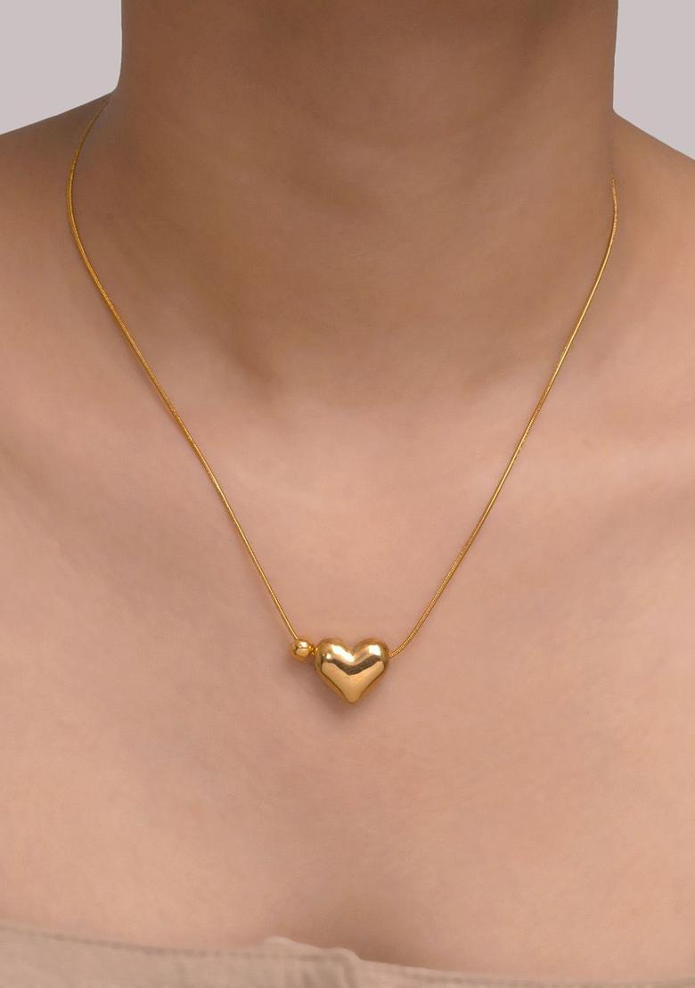 Golden Alloy Pendant - Indya
