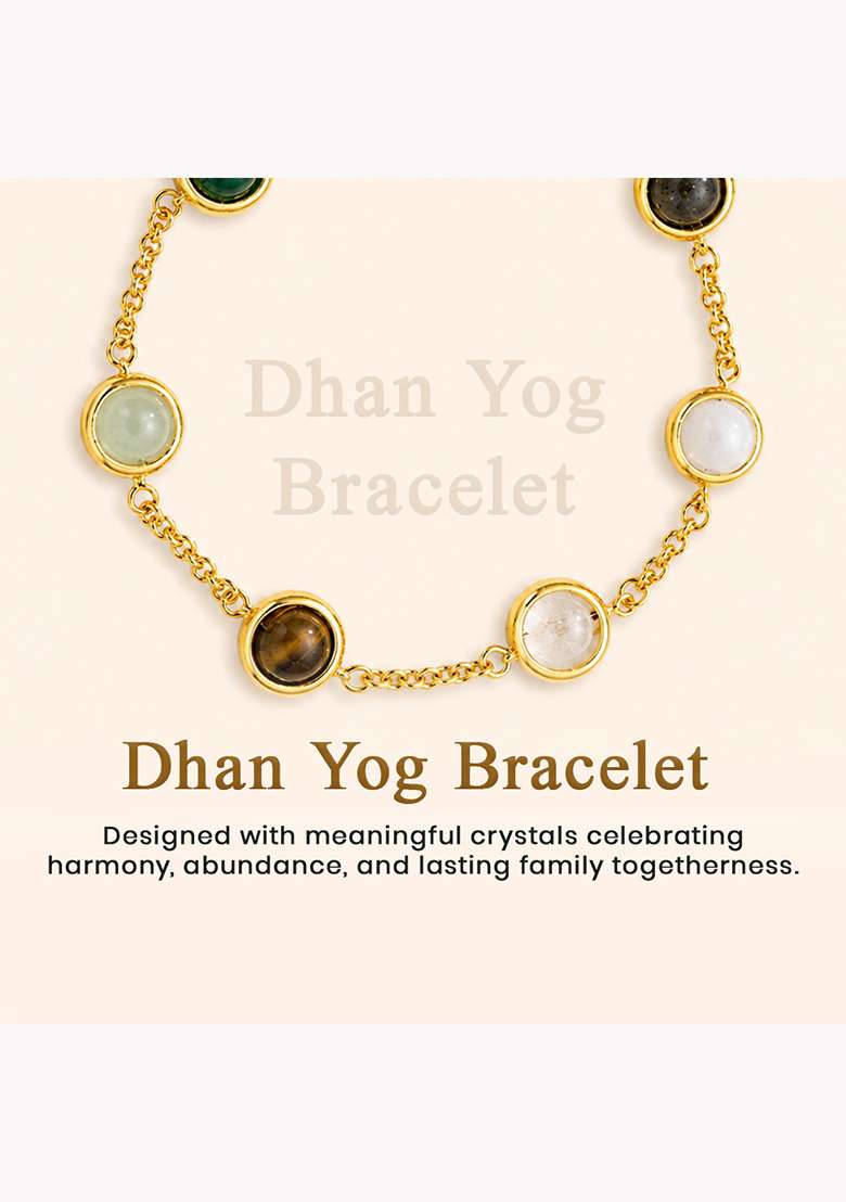 Bhaiya Bhabhi Prosperity Crystal Rakhi Set - Indya
