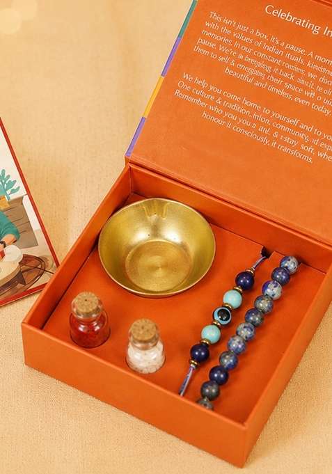 Divya Raksha Crystal Rakhi Set