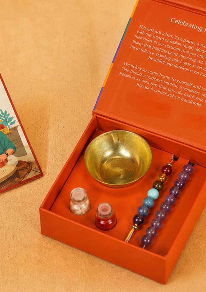 Divine Energy Crystal Rakhi Set - Indya