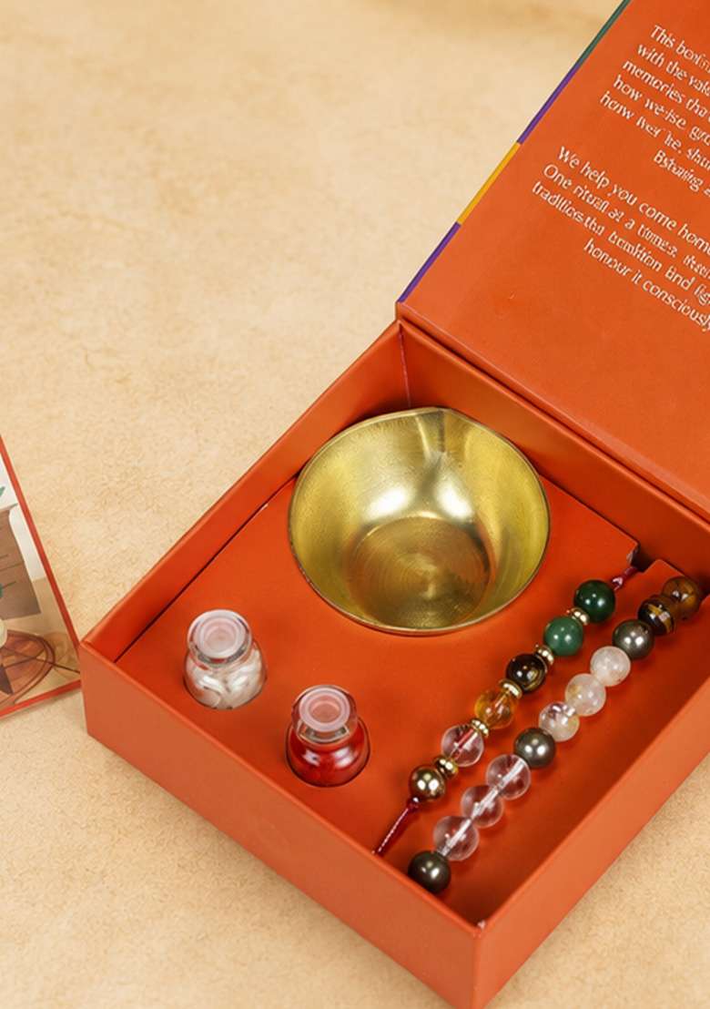 Wealth Harmony Crystal Rakhi Box - Indya