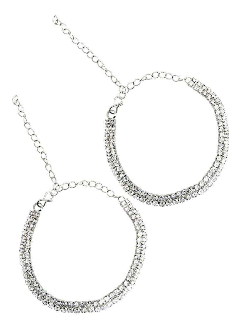 Silver Alloy Anklet - Indya