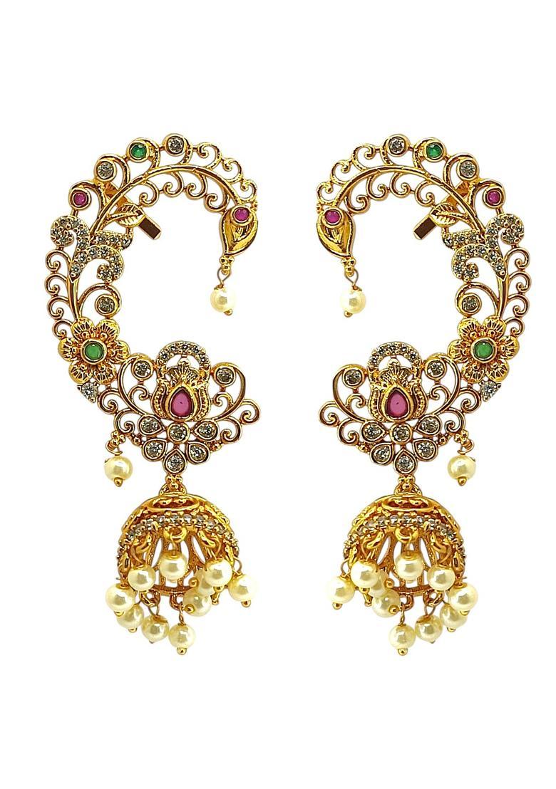 Golden Alloy Ear Cuff - Indya