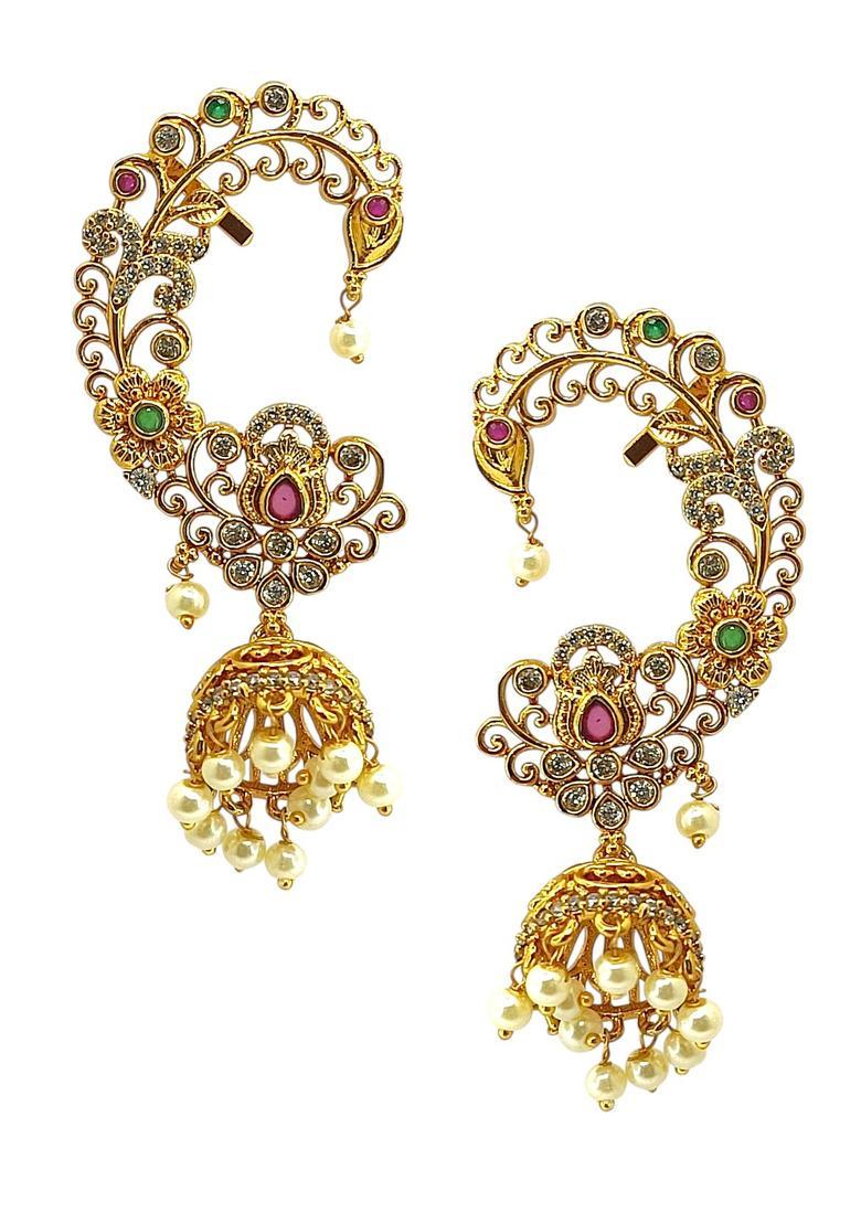 Golden Alloy Ear Cuff - Indya