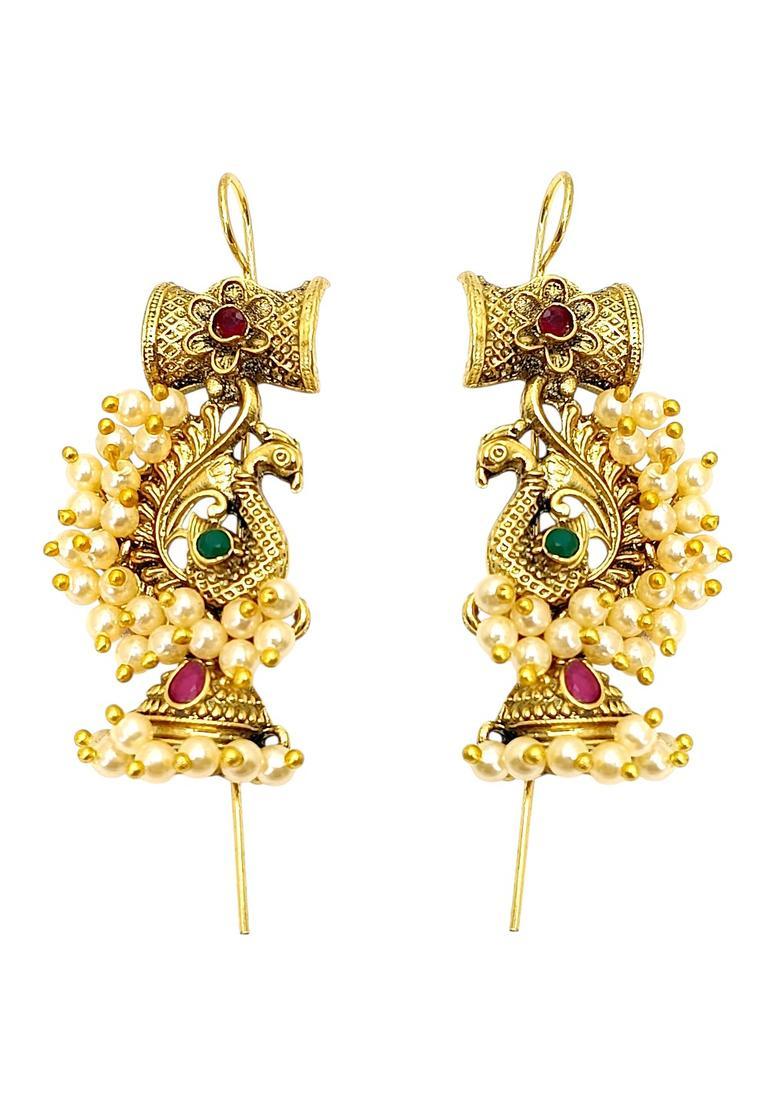 Golden Alloy Ear Cuff - Indya