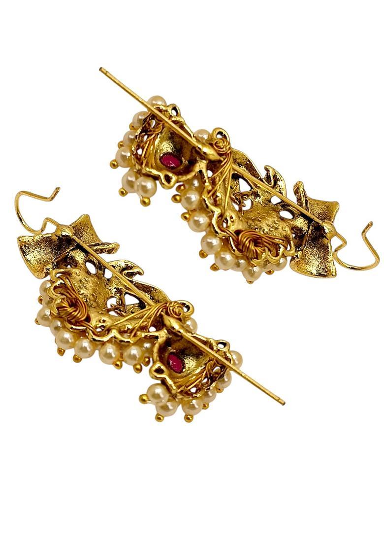 Golden Alloy Ear Cuff - Indya