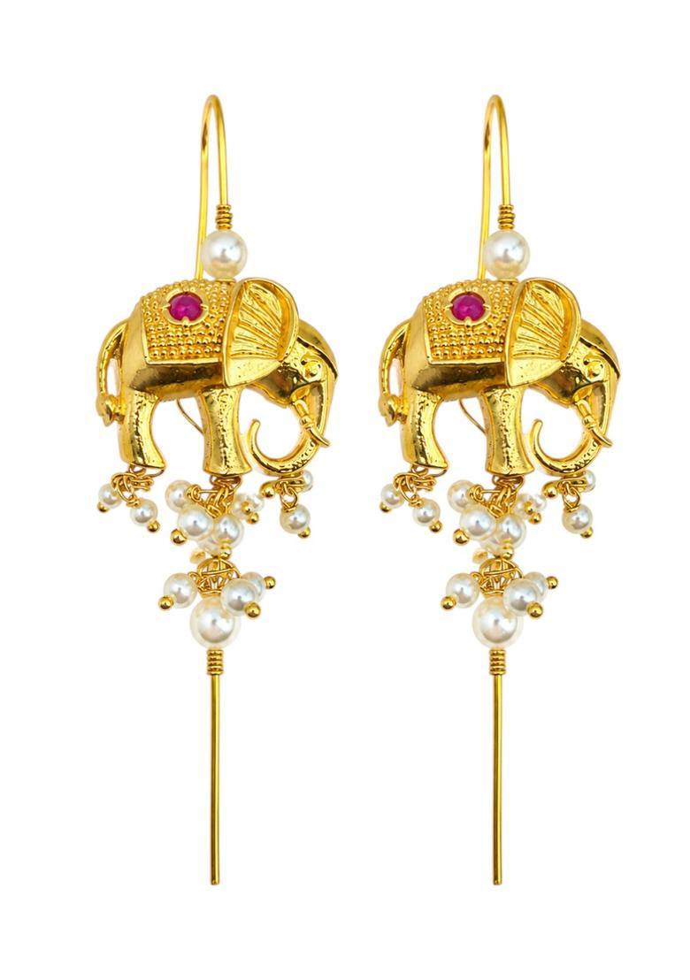 Golden Alloy Ear Cuff - Indya