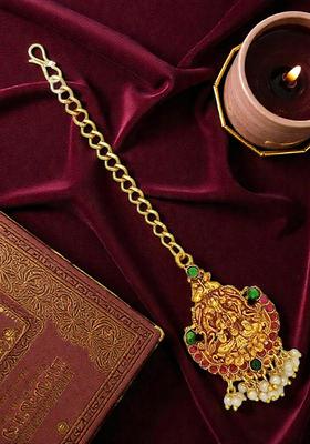 Golden Alloy Maang Tikka