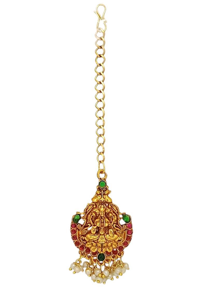 Golden Alloy Maang Tikka - Indya