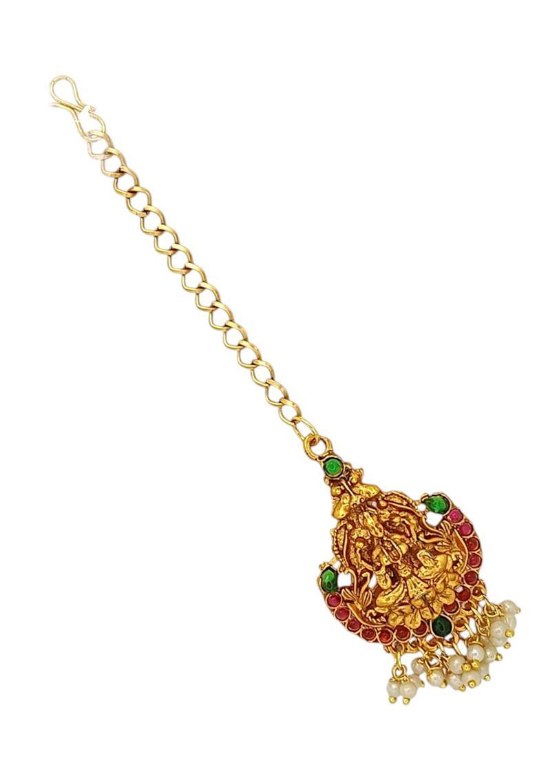 Golden Alloy Maang Tikka - Indya