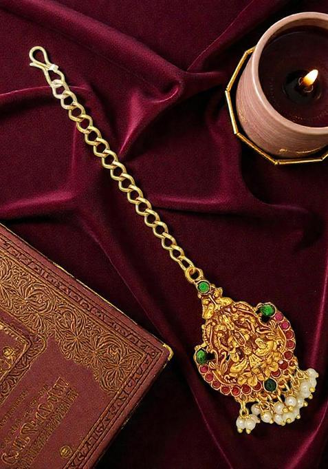 Golden Alloy Maang Tikka