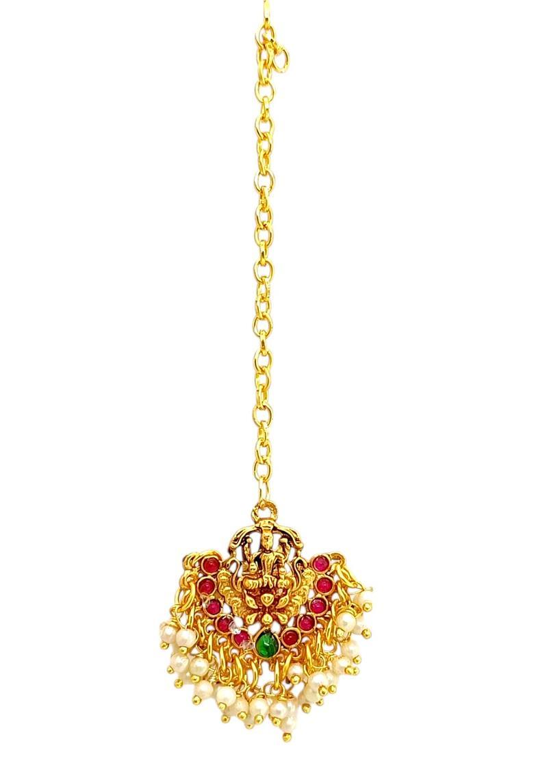 Golden Alloy Maang Tikka - Indya