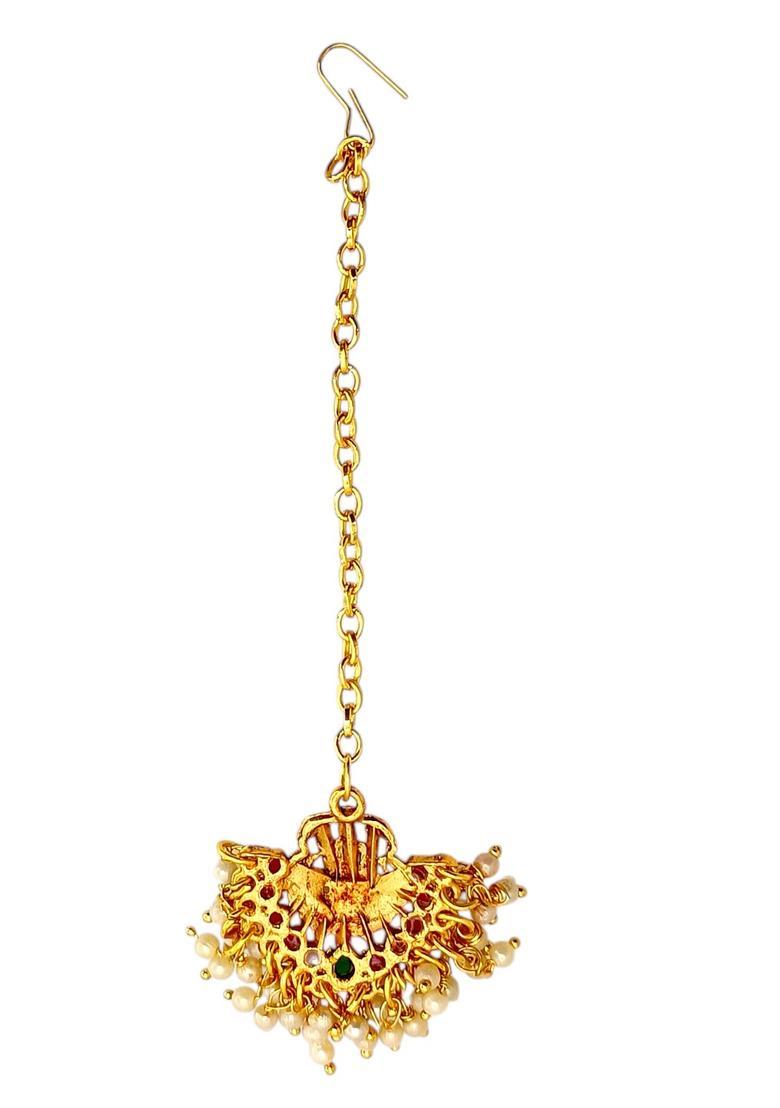 Golden Alloy Maang Tikka - Indya