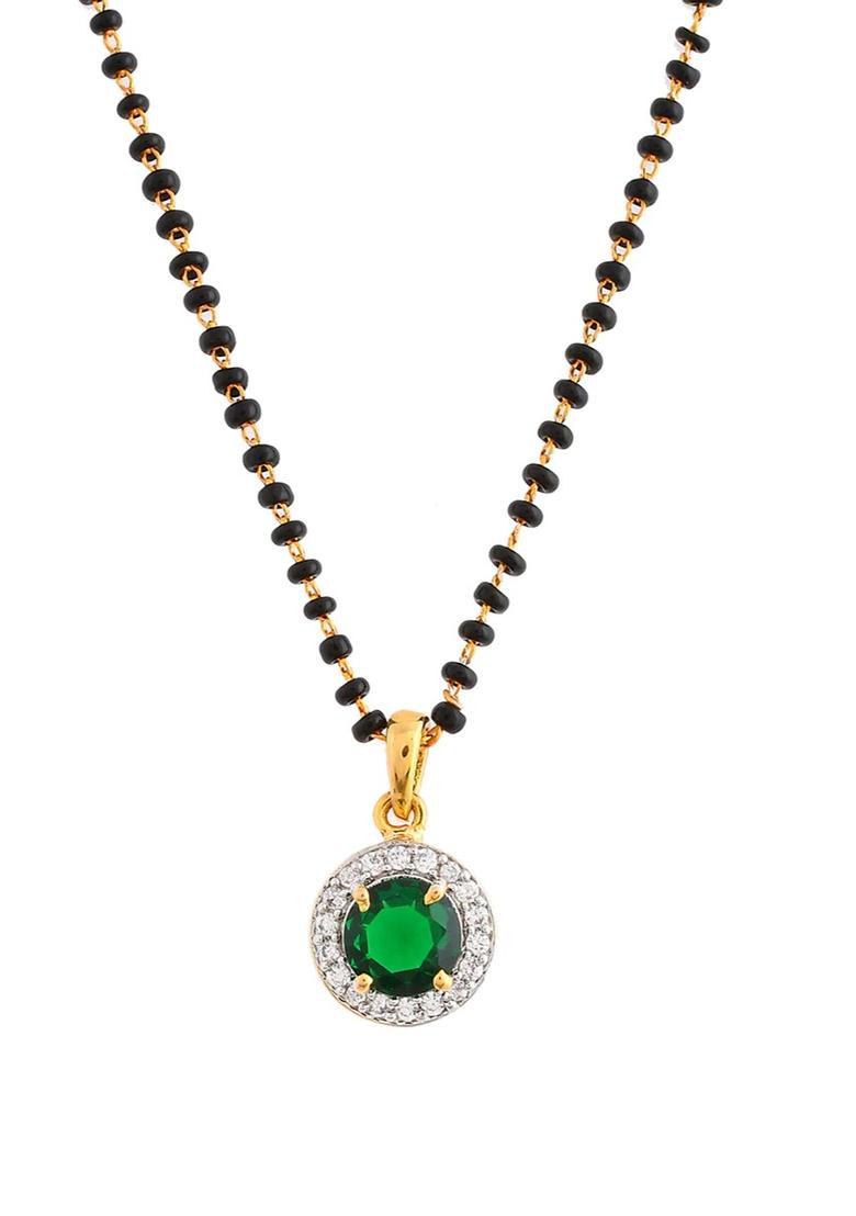 Golden Alloy Mangalsutra Set - Indya