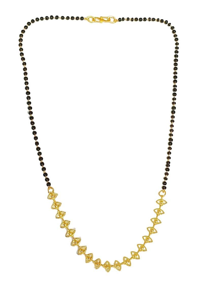 Golden Alloy Mangalsutra Set - Indya