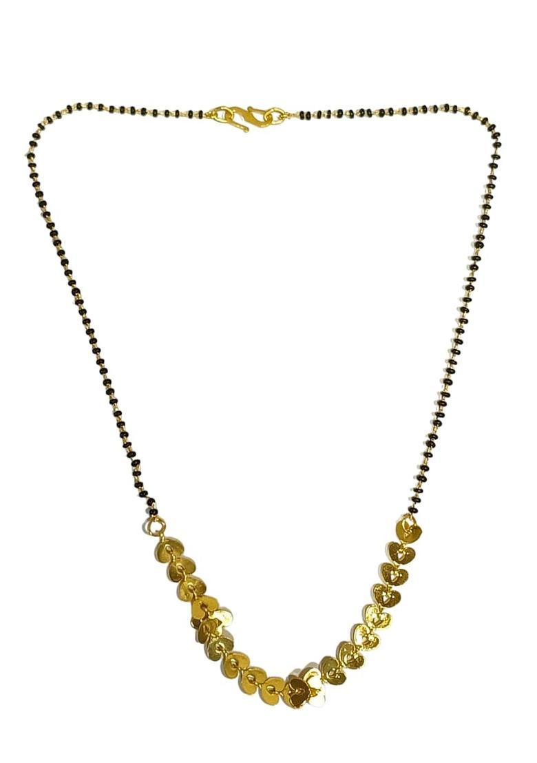Golden Alloy Mangalsutra Set - Indya