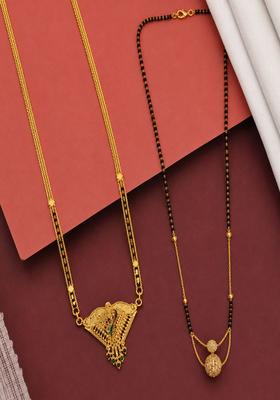 Golden Alloy Mangalsutra Set