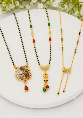 Golden Alloy Mangalsutra Set