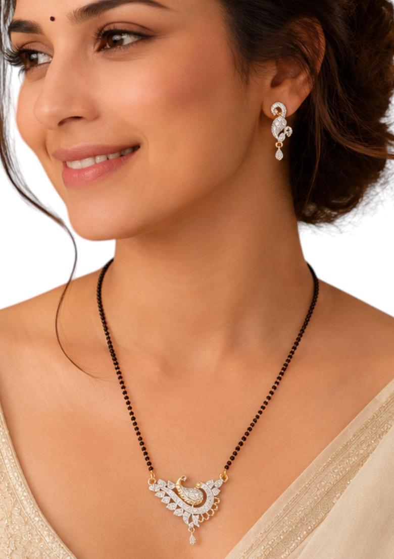 Golden Alloy Mangalsutra Set - Indya