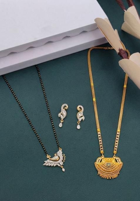 Golden Alloy Mangalsutra Set