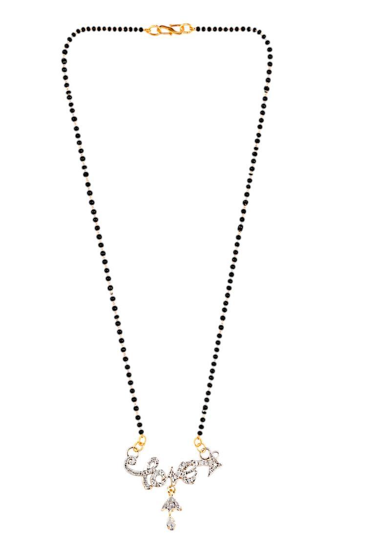 Golden Alloy Mangalsutra Set - Indya