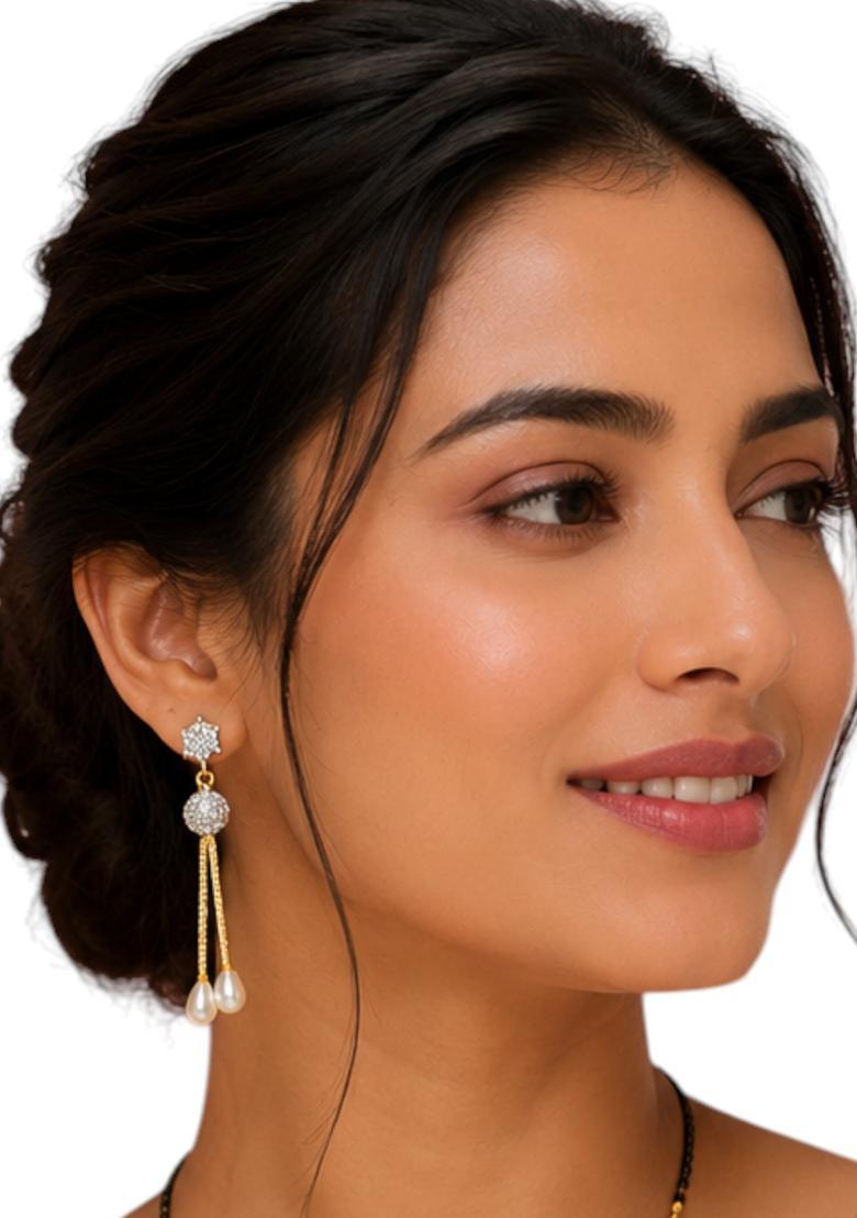 Golden Alloy Mangalsutra Set - Indya