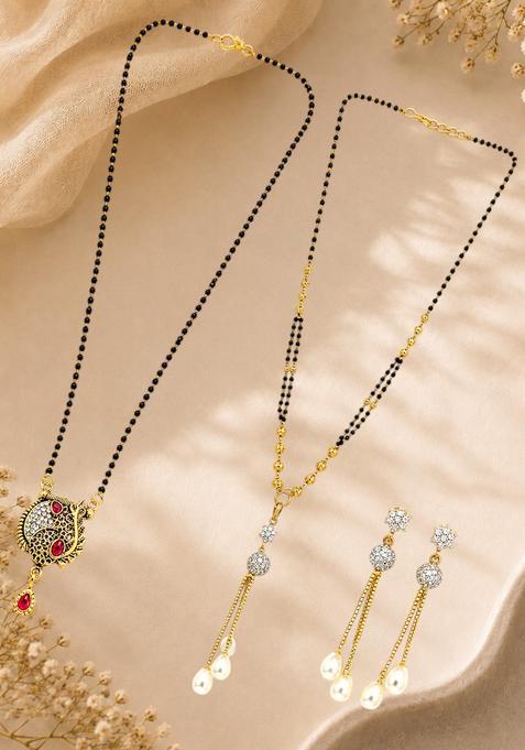 Golden Alloy Mangalsutra Set
