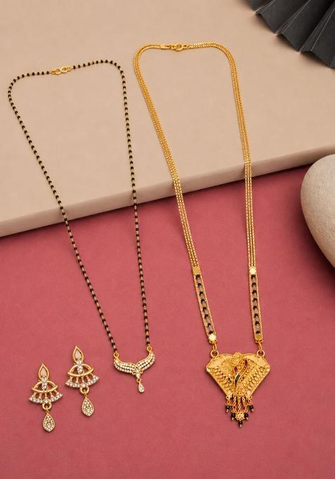 Golden Alloy Mangalsutra Set