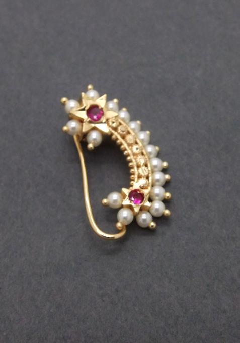 Golden Alloy Nose Ring
