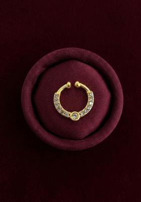 Golden Alloy Nose Ring