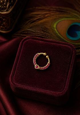 Golden Alloy Nose Ring