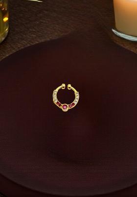 Golden Alloy Nose Ring