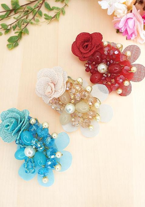 Multicolor Alloy Saree Pin