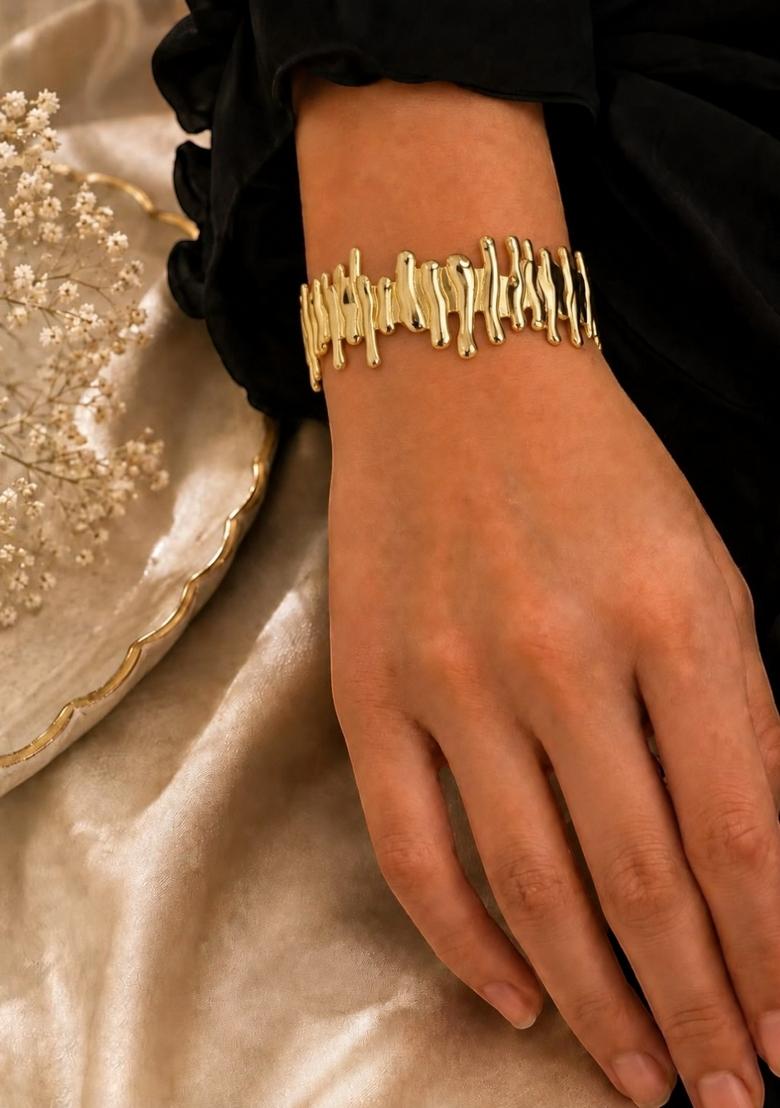 Gold Alloy Cuff - Indya