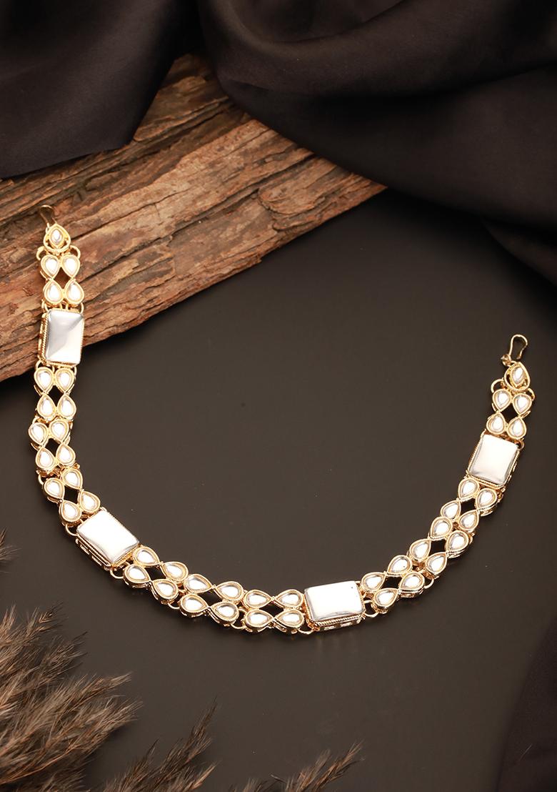 Gold Plated Kundan Studded Matha Patti Head Jewellery