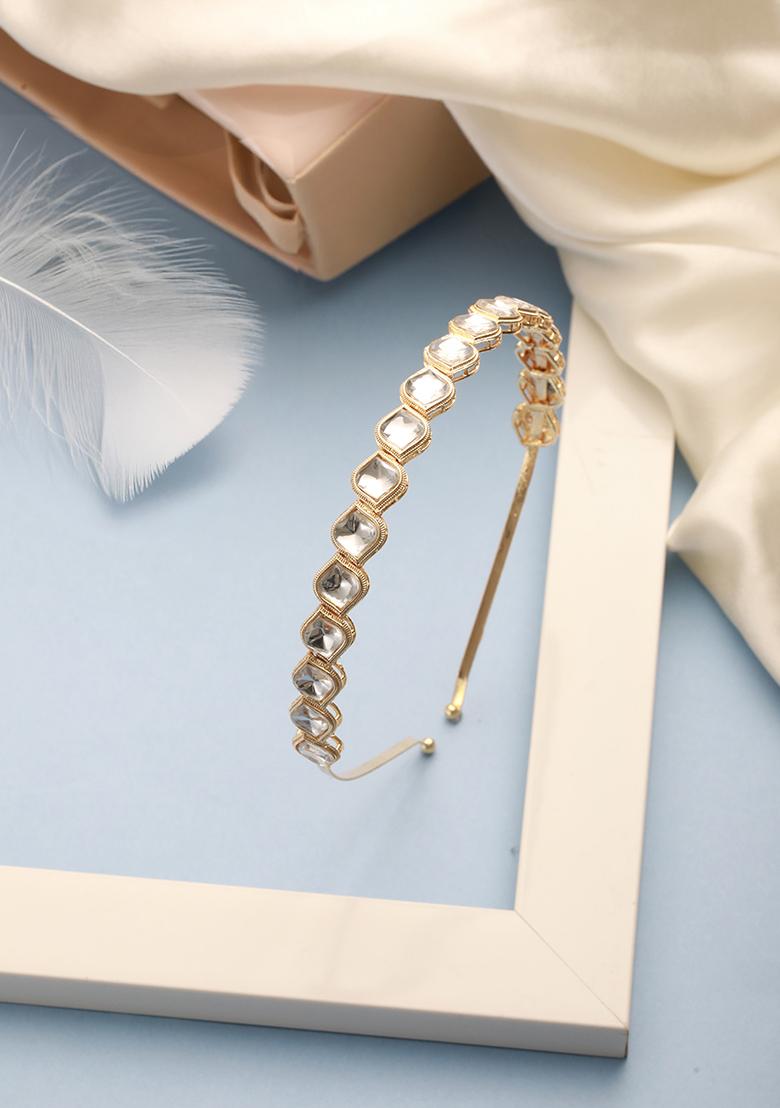 Gold Plated Kundan Studded Matha Patti Head Jewellery