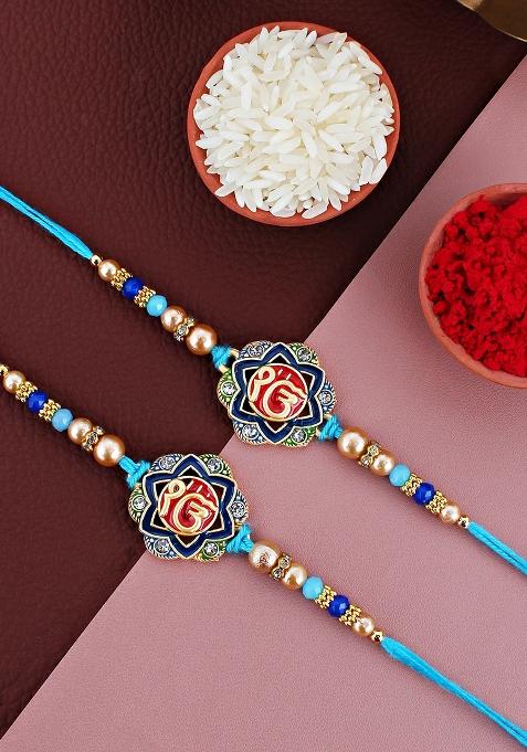 Set Of 2 Religious Rakhi Ik Onkar Sikh Bracelet