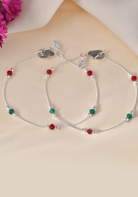 Elegant Sterling Silver Designer Anklet And Adjustable And Trendy