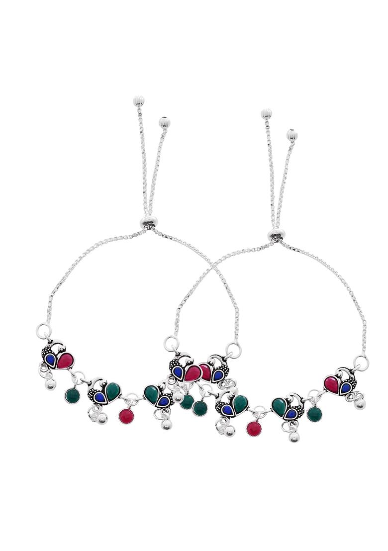 Stylish Silver Plated Designer Anklet