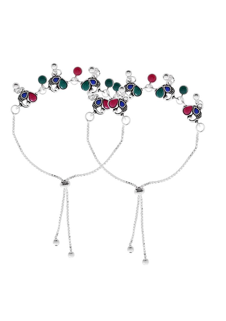 Stylish Silver Plated Designer Anklet