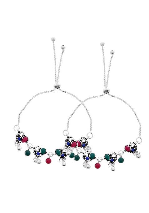 Stylish Silver Plated Designer Anklet