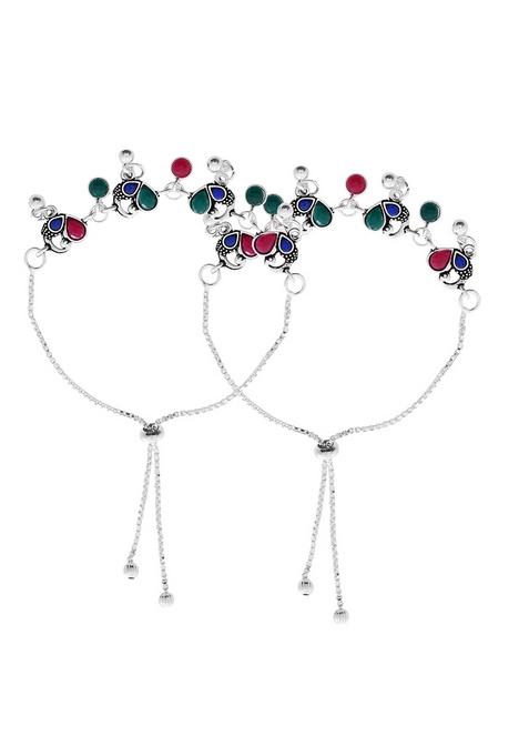 Stylish Silver Plated Designer Anklet