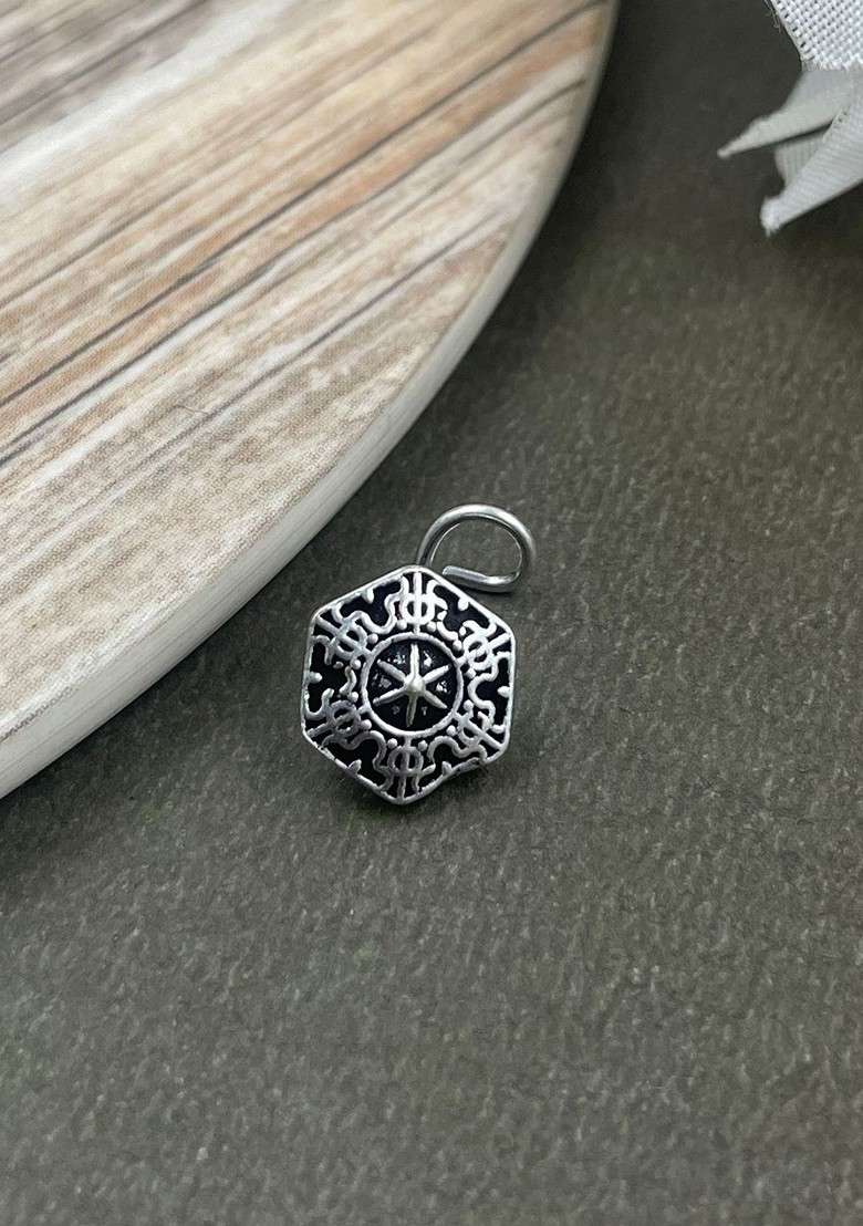 Silver Plated Stud Nosepin - Indya