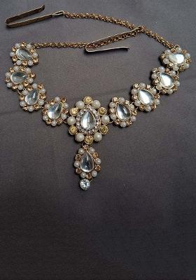 White Golden Solid Brass Kamarband