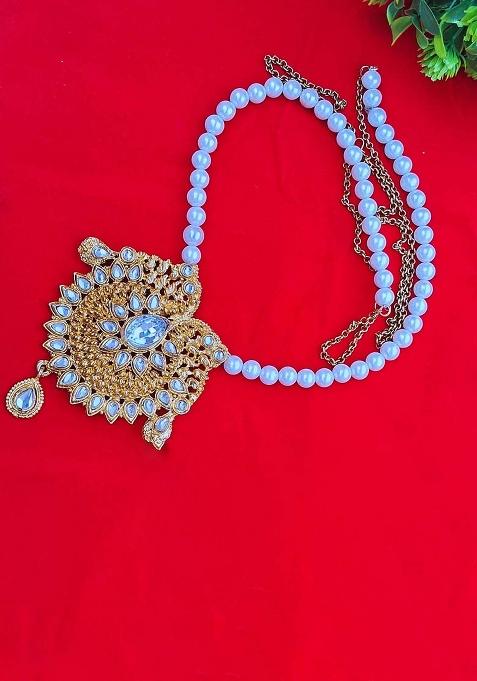 White Solid Brass Kamarband