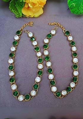 Multicolor Solid Brass Anklet