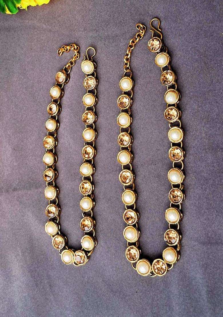 Multicolor Solid Brass Anklet - Indya