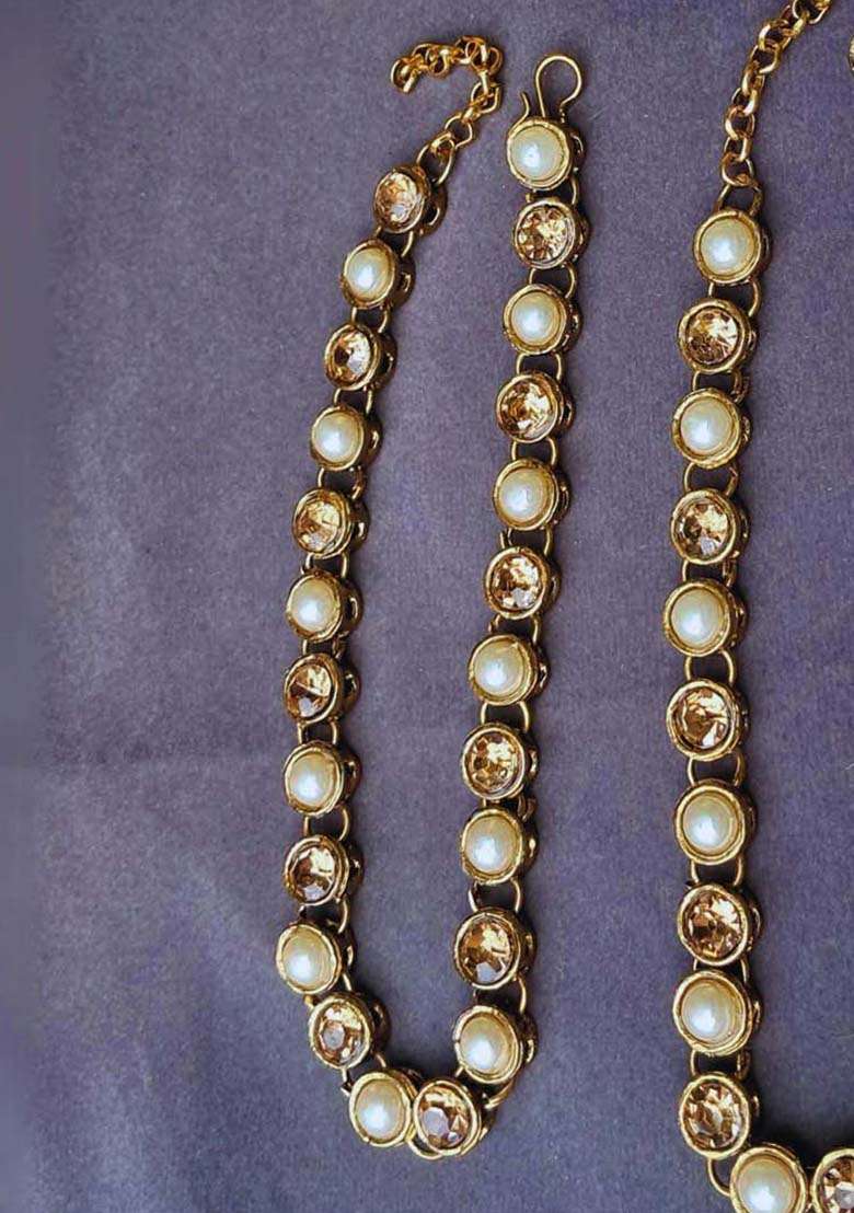 Multicolor Solid Brass Anklet - Indya