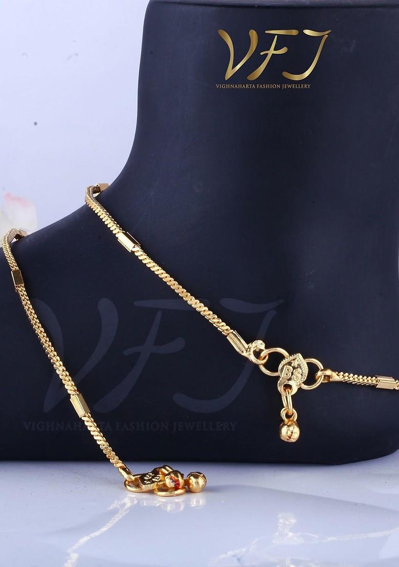 Gold Plated Antique Anklets